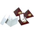 3 Rosewood Pyramid Ring Boxes Jewelry Gift Box Displays
