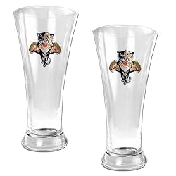 Anaheim Ducks NHL 2pc 16oz Pilsner Glass Set - Primary Logo by Great American Products