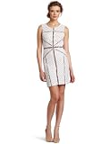 BCBGMAXAZRIA Womens Andreea Blocked Lace Sheath Dress
