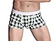 99extra Underwear, 3 Color Men's Plaid Milk Silk Skinny Boxer Briefs