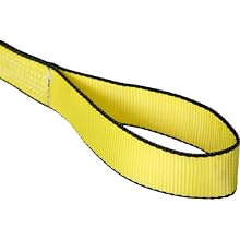 Mazzella EE1 Edgeguard Polyester Web Sling, Eye-and-Eye, Yellow, 1 Ply, Flat Eyes, Vertical Load Capacity
