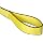 Mazzella EE1 Edgeguard Polyester Web Sling, Eye-and-Eye, Yellow, 1 Ply, Flat Eyes, Vertical Load Capacity