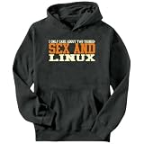 I Only Care About Two Things: Sex And Linux Hobbies Mens Hoodie (Dark Silver, Size X-Small)