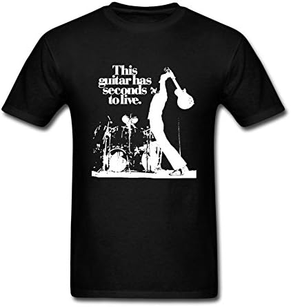 ESORRW Men's Customized This Guitar Has Seconds to Live Graphic Tee Black