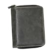 Smokey Distressed Leather Wallet W Zipper