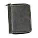 Smokey Distressed Leather Wallet W Zipper