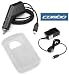 Durable Flexible Clear Silicone Skin Case + Car + Home Travel Charger for Sandisk Sansa Clip 2gb 4gb 1gb Mp3 Player