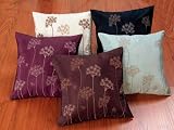 Allium Faux Silk Cushion Cover in Black