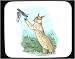 Decorated Mouse Pad with attack, prey, bird, lynx, jump