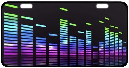 Music License Plate with Durability and Strength -11.8" X 6.1" inches-Black Trim