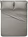 Amazon Brand – Pinzon 400-Thread-Count Pleated Hem Egyptian Cotton Sheet Set - Full, Sterling