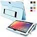 Nexus 10 Case, Snugg - Baby Blue Leather Smart Case Cover Google Nexus 10 Protective Flip Stand Cover with Auto Wake/Sleep