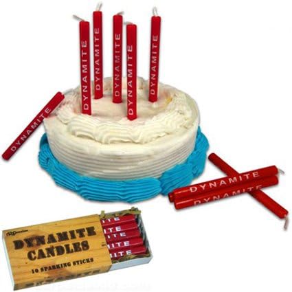 Novelty Humour Dynamite Candles Party Birthday Miniature Sparkling & relighting