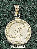 Washington State Cougar Seal Charm/Pendant -14K/10K, Stainless Steel or Gold Plated