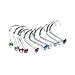 Lisli® 20pcs Mix Colors Rhinestone Steel Screw Nose Studs Rings Bar Pin Piercing Jewelry