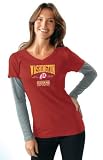 Washington Redskins Women's T-Shirt: Alyssa Milano NFL Legacy Tri Blend Long Sleeve Layered Tissue T-Shirt