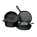 Lodge L5HS3 Logic Cast Iron Cookware Set, 5-Piece (Black)