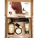 WEN BY CHAZ DEAN SWEET ALMOND CONDITIONER,STYLING CREME,INTENSIVE HAIR TREATMENT,TEXTURE BALM,WIDE TOOTH SHOWER COMB,5 PIECE SET