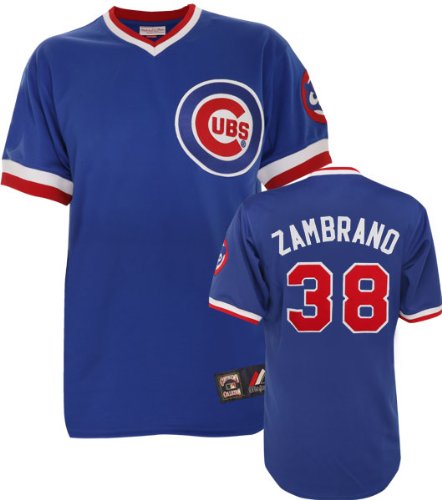 Carlos Zambrano Blue Majestic Cooperstown Replica Chicago Cubs Jersey