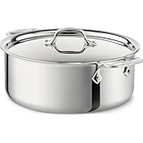 All-Clad 4506 Stainless Steel Tri-Ply Bonded Dishwasher Safe Stockpot with Lid / Cookware, 6-Quart, Silver