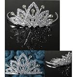 Bridal Flower Girl Prom Party Crystal Tiara Comb T4