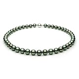 41ANB 2FSVL. SL160  Peacock Tahitian Necklace   8 10mm, 18 Inches, AA+ Quality
