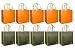 Reusable Grocery Tote Bags, Super Saver 10 Pack, Orange & Olive Contrast Trim Combo