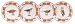 Artistically designed dinnerware woodland birds motif dinner plate 10.5" S/4
