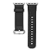 Apple Watch Band, J&D [Modern Series] 42mm Genuine Leather Strap Wrist Band Replacement w/ Metal Clasp Adapter for Apple Watch All Models 42mm (Black)