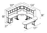 Bush Advantage Beech Configuration 39 - Layout for 9' by 11' Workspace