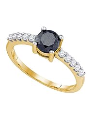 0.99CT BLACK DIAMOND FASHION RING