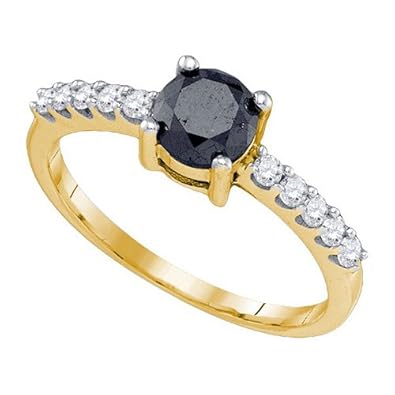 Cheap Girls Jewelry 0.99CT BLACK DIAMOND FASHION RING For Sale