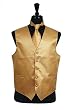 Horizontal Rib Pattern Vest Tie Set Gold
