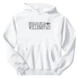 Sweatshirt White Elegant Flag  Willemstad  Netherlands Antilles City