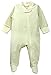 DorDor & GorGor ORGANIC Zip Front Sleep 'N Play, Unisex Baby Footed Pajamas, Cotton, Green, 12 Months