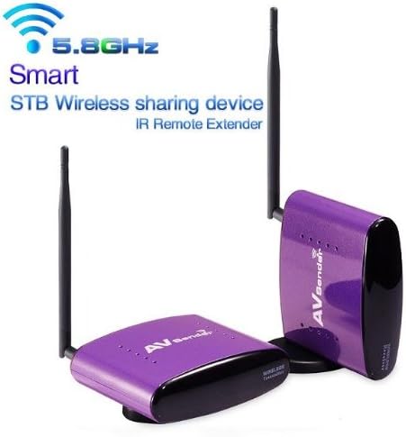 Goliton® Smart 5.8G STB wireless sharing device AV Sender and IR Remote Extender 300M transmission - Purple