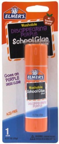 Elmer's Disappearing Purple School Glue Stick, 0.77 oz, Single Stick (E523) Size: 1-Pack (0.77 oz. Stick) Model: E523 Office Supply Store