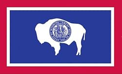 Valley Forge Nylon Wyoming State Flag, measures 3-Foot x 5-Foot