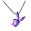 Playboy Bunny Purple Charm Necklace