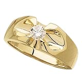 1/2Ct.T.W. Round Brilliant Cut Diamond, 14Kt. Yellow Gold.