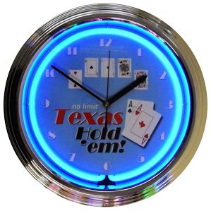 Neonetics 8HOLDM POKER TEXAS NEON CLOCK