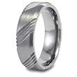 Brushed Grooved Titanium Ring (7mm) - Sizes 6 - 13