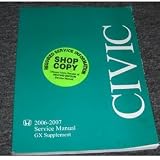 2007 Honda Civic GX Service Shop Manual Supplement OEM