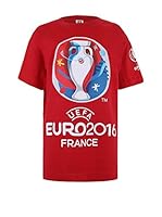 EURO 16 Camiseta Manga Corta Tournament (Rojo)