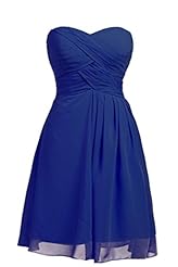 Plus Size A-line V-neck Sweetheart Mini-SILHOUETTEChiffon Backless  Short Sleeveless Junior-Bridesmaid Dress/Prom Dress/Party Dress/Mini Dress  With Ruffles