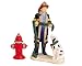 Lemax Christmas Village Fireman Dalmatian & Hydrant Figurine # 92315