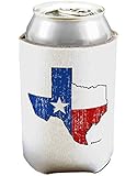 TooLoud State of Texas Flag Design - Distressed Can / Bottle Insulator Cooler - 1 Piece