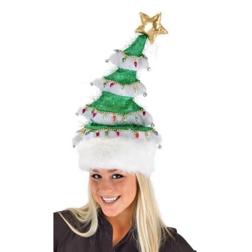 Springy Christmas Tree Hat