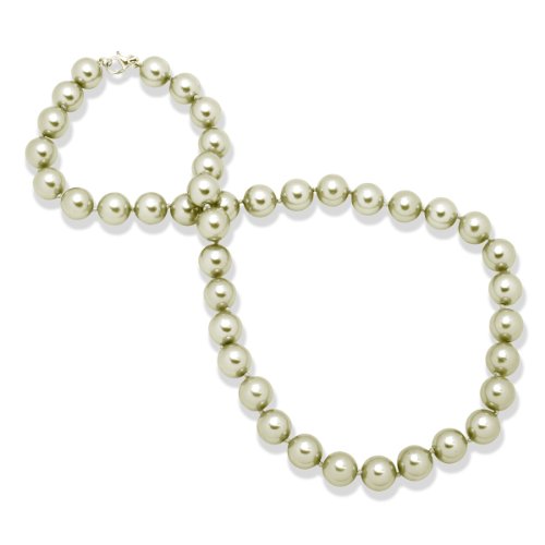 Valero Pearls Perldor Damen-Halskette Sdsee-Muschelkernperlen hellgrau 48 cm 60650014 Preisvergleich