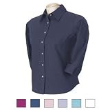 Devon & Jones - Pink Three-Quarter-Sleeve Stretch Poplin Blouse (DP625W)